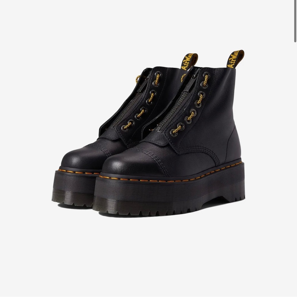 SINCLAIR MAX PISA LEATHER PLATFORM BOOTS